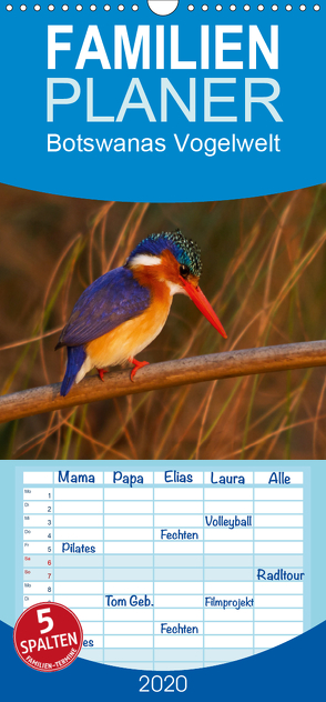 Botswanas Vogelwelt – Familienplaner hoch (Wandkalender 2020 , 21 cm x 45 cm, hoch) von Voss,  Michael