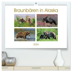 Braunbären in Alaska (hochwertiger Premium Wandkalender 2024 DIN A2 quer), Kunstdruck in Hochglanz von Wilczek,  Dieter