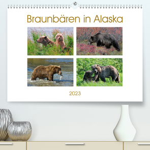 Braunbären in Alaska (Premium, hochwertiger DIN A2 Wandkalender 2023, Kunstdruck in Hochglanz) von Wilczek,  Dieter