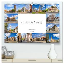 Braunschweig Impressionen (hochwertiger Premium Wandkalender 2024 DIN A2 quer), Kunstdruck in Hochglanz von Meutzner,  Dirk