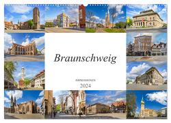 Braunschweig Impressionen (Wandkalender 2024 DIN A2 quer), CALVENDO Monatskalender von Meutzner,  Dirk