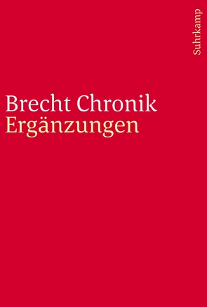 Brecht Chronik 1898–1956 von Hecht,  Werner