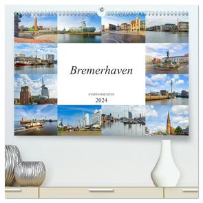 Bremerhaven Stadtansichten (hochwertiger Premium Wandkalender 2024 DIN A2 quer), Kunstdruck in Hochglanz von Meutzner,  Dirk