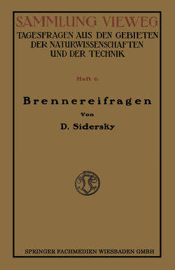Brennereifragen von Sidersky,  D.