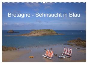 Bretagne – Sehnsucht in Blau (Wandkalender 2024 DIN A2 quer), CALVENDO Monatskalender von Metzke,  Angelika