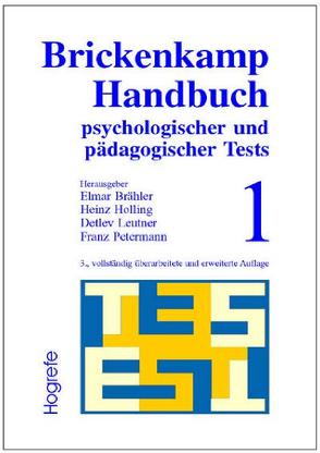 Brickenkamp Handbuch psychologischer und pädagogischer Tests von Brähler,  Elmar, Holling,  Heinz, Leutner,  Detlev, Petermann,  Franz
