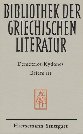 Briefe von Demetrios Kydones, Tinnefeld,  Franz