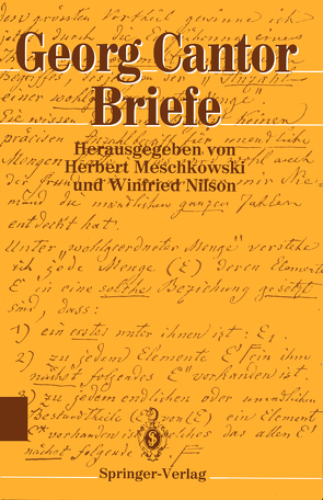 Briefe von Cantor,  Georg, Meschkowski,  Herbert, Nilson,  Winfried