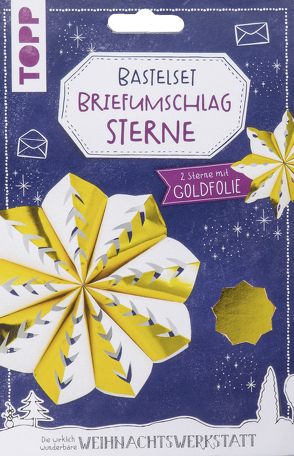 Briefumschlag-Sterne Bastelset mit Goldfolie von Steffan,  Christiane