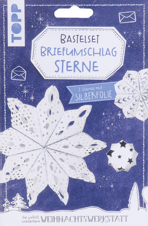 Briefumschlag-Sterne Bastelset mit Silberfolie von Steffan,  Christiane