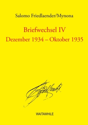 Briefwechsel IV von Friedlaender,  Salomo, Geerken,  Hartmut, Thiel,  Detlef