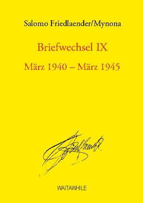 Briefwechsel IX von Friedlaender,  Salomo, Geerken,  Hartmut, Thiel,  Detlef