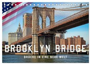 Brooklyn Bridge – Brücke in eine neue Welt (Tischkalender 2024 DIN A5 quer), CALVENDO Monatskalender von Roder,  Peter