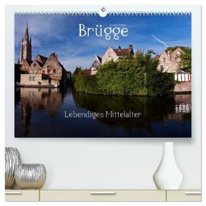 Brügge Lebendiges Mittelalter (hochwertiger Premium Wandkalender 2024 DIN A2 quer), Kunstdruck in Hochglanz von boeTtchEr,  U