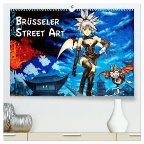 Brüsseler Street Art (hochwertiger Premium Wandkalender 2024 DIN A2 quer), Kunstdruck in Hochglanz von pbombaert,  pbombaert