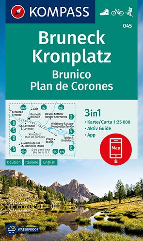 KOMPASS Wanderkarte Bruneck, Kronplatz Brunico Plan de Corones von KOMPASS-Karten GmbH