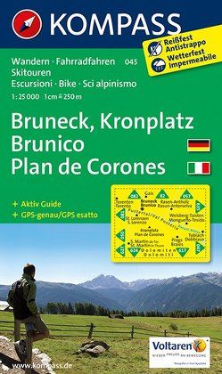 KOMPASS Wanderkarte Bruneck – Kronplatz – Brunico – Plan de Corones von KOMPASS-Karten GmbH