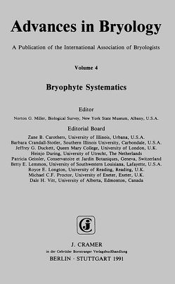 Bryophyte Systematics von Miller,  Norton G.