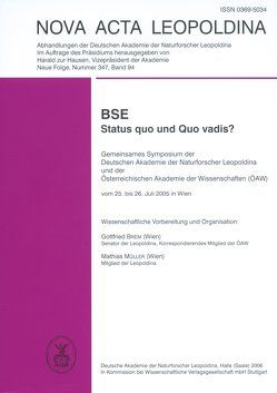 BSE – Status quo und Quo vadis? von Brem,  G., Müller,  Mathias