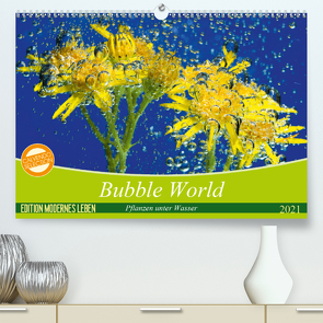 Bubble World – Pflanzen unter Wasser (Premium, hochwertiger DIN A2 Wandkalender 2021, Kunstdruck in Hochglanz) von Sattler,  Stefan