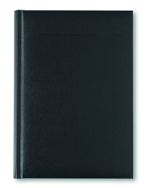 Buchkalender Balacron schwarz 2024 – Büro-Kalender A5 – Cheftimer – 1 Tag 1 Seite – 320 Seiten – Balacron-Einband – Alpha Edition