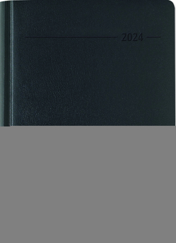Buchkalender Balacron schwarz 2024 – Büro-Kalender A5 – Cheftimer – 1 Tag 1 Seite – 416 Seiten – Balacron-Einband – Alpha Edition