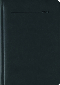 Buchkalender Mini Tucson schwarz 2024 – Büro-Kalender – Cheftimer 10,7×15,2 cm – 1 Tag 1 Seite – 352 Seiten – Alpha Edition