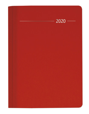 Buchkalender Silk Line Ruby 2020 – Bürokalender A5 – Cheftimer – 1 Tag 1 Seite – 416 Seiten – Terminplaner – Notizbuch von ALPHA EDITION