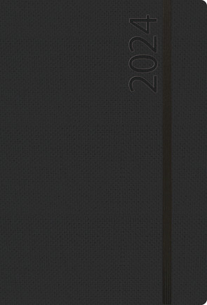 Buchkalender Struktur schwarz 2024 von Korsch Verlag