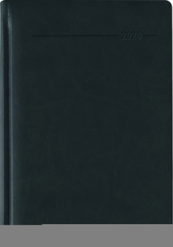 Buchkalender Tucson schwarz 2024 – Büro-Kalender A5 – Cheftimer – 1 Tag 1 Seite – 416 Seiten – Tucson-Einband – Alpha Edition