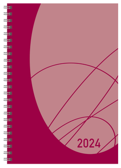 Buchkalender Wochentimer Flexi Colourlux berry 2024 von Korsch Verlag