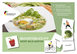 „Buchstäblich fit“ Wort-Bild-Karten – Besser lesen und schreiben mit den Themen Ernährung und Bewegung von Bilo,  Annika, Daum,  Mareike