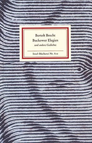 Buckower Elegien. Gedichte im Exil. von Brecht,  Bertolt