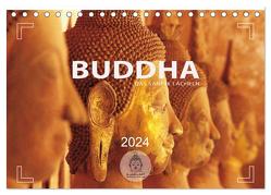 BUDDHA – Ein sanftes Lächeln (Tischkalender 2024 DIN A5 quer), CALVENDO Monatskalender von Weigt,  Mario