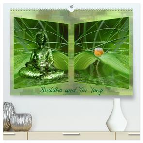 Buddha und Yin Yang (hochwertiger Premium Wandkalender 2024 DIN A2 quer), Kunstdruck in Hochglanz von Burlager,  Claudia