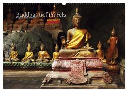Buddhas tief im Fels (Wandkalender 2024 DIN A2 quer), CALVENDO Monatskalender von Stöckinger,  Mario