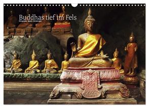 Buddhas tief im Fels (Wandkalender 2024 DIN A3 quer), CALVENDO Monatskalender von Stöckinger,  Mario