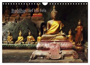 Buddhas tief im Fels (Wandkalender 2024 DIN A4 quer), CALVENDO Monatskalender von Stöckinger,  Mario