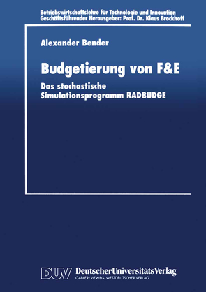 Budgetierung von F&E von Bender,  Alexander