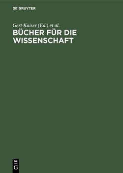 Bücher für die Wissenschaft von Finger,  Heinz, Kaiser,  Gert, Niggemann,  Elisabeth