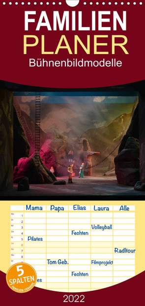 Familienplaner Bühnenbildmodelle (Wandkalender 2022 , 21 cm x 45 cm, hoch) von Tasche,  Pia