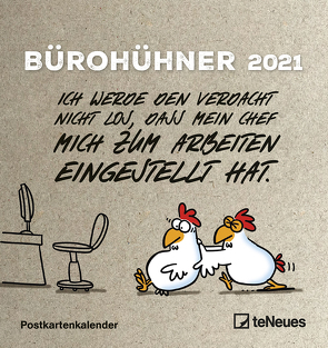 Bürohühner 2021 – Postkarten-Kalender – Kalender-mit-Postkarten – zum-raustrennen – 16×17 von Holzach,  Alexander