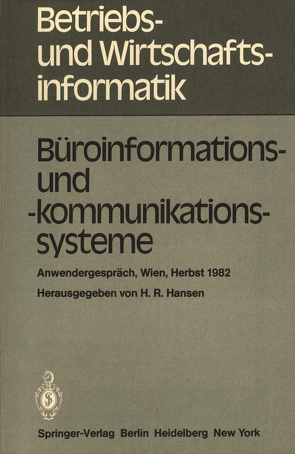Büroinformations- und -kommunikationssysteme von Hansen,  H.R.