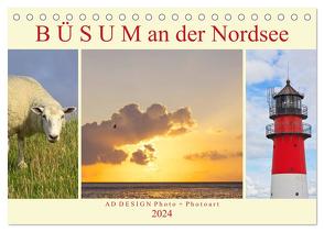 Büsum an der Nordsee (Tischkalender 2024 DIN A5 quer), CALVENDO Monatskalender von Dölling,  AD DESIGN Photo + PhotoArt,  Angela