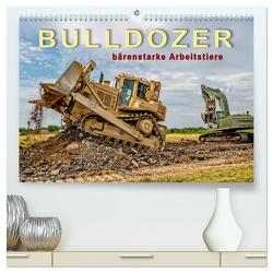 Bulldozer – bärenstarke Arbeitstiere (hochwertiger Premium Wandkalender 2024 DIN A2 quer), Kunstdruck in Hochglanz von Roder,  Peter