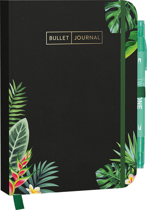 Bullet Journal „Aloha“ 05 mit original Tombow TwinTone Dual-Tip Marker 86 mint green