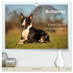 Bullterrier 2024 – Kleine Clowns mit großem Herz (hochwertiger Premium Wandkalender 2024 DIN A2 quer), Kunstdruck in Hochglanz von Janetzek,  Yvonne