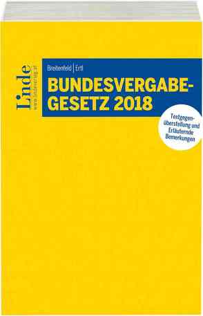 Bundesvergabegesetz 2018 von Breitenfeld,  Michael, Ertl,  Robert