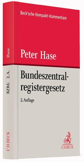 Bundeszentralregistergesetz von Hase,  Peter