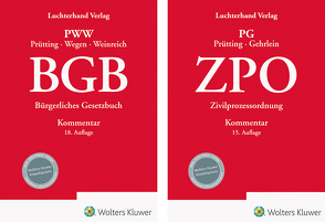 Bundle BGB Kommentar 18. Auflage und ZPO Kommentar 15. Auflage von Gehrlein,  Markus, Prütting,  Hanns, Wegen,  Gerhard, Weinreich,  Gerd